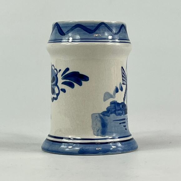 Netherlands Holland Delfts Blue Mini Novelty Mug Travel Souvenir Vtg Windmill - Picture 2 of 14